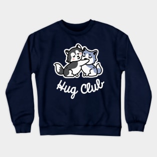 Husky Hug Club Dog Lover Malamute Crewneck Sweatshirt